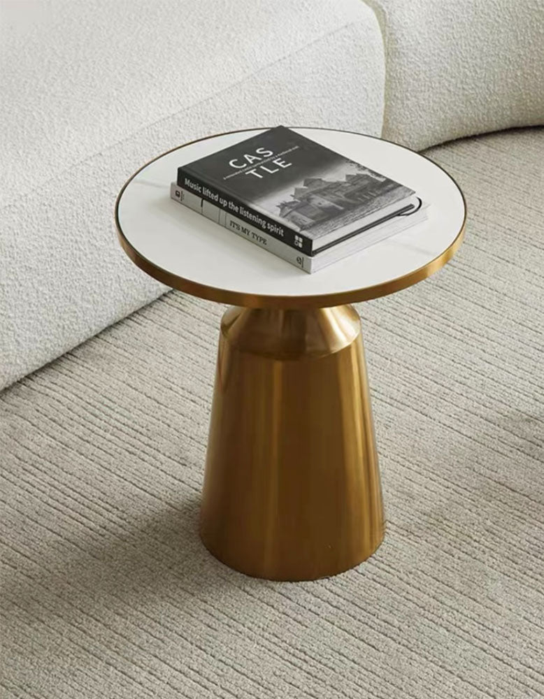 Modern Coffee Table Set, Gold & Black