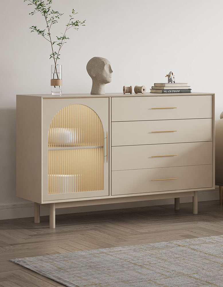 Clear Single Door Sideboard, Four Layers