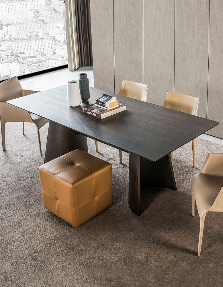 Italian Retro Dining Table, Solid Wood