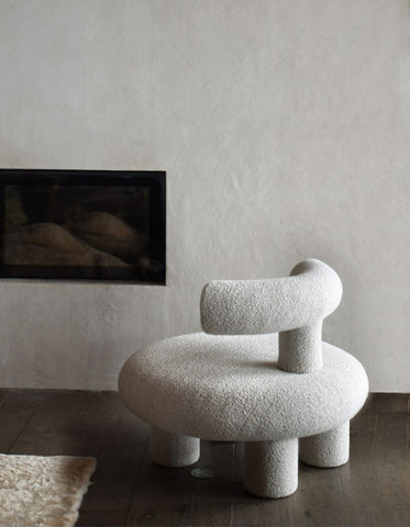 T Shapte Sheep Armchair, Cashmere wool