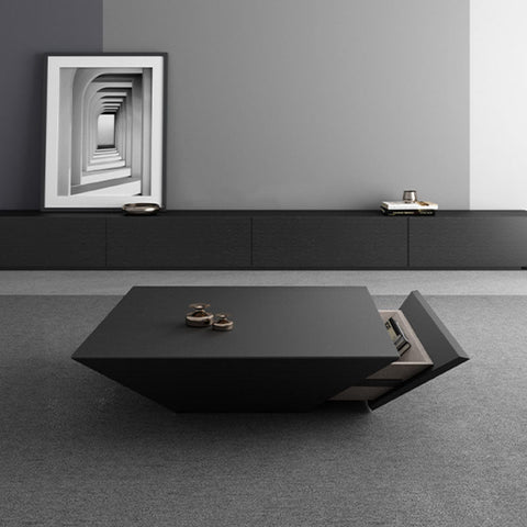 Saffron Coffee Table With Drawer, Walnut