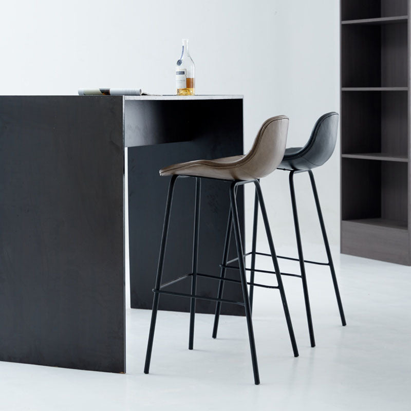 Upton Nordic Bar Stool, Leather