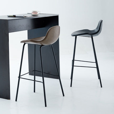 Upton Nordic Bar Stool, Leather