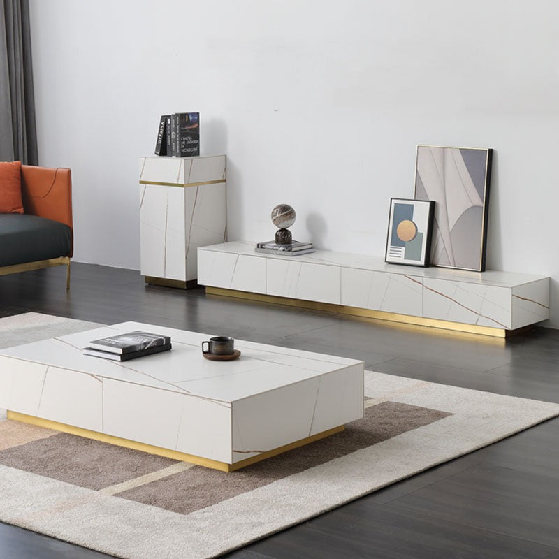 Demelza Coffee Table, Gold Base, Sintered Stone