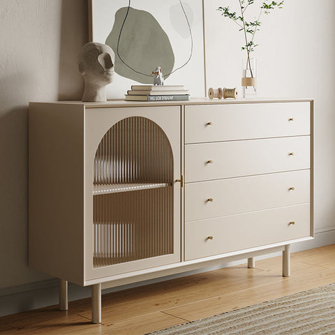 Meerveil Sideboard, One Glass Door With Four Drawers