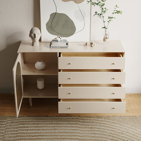 Meerveil Sideboard, One Glass Door With Four Drawers