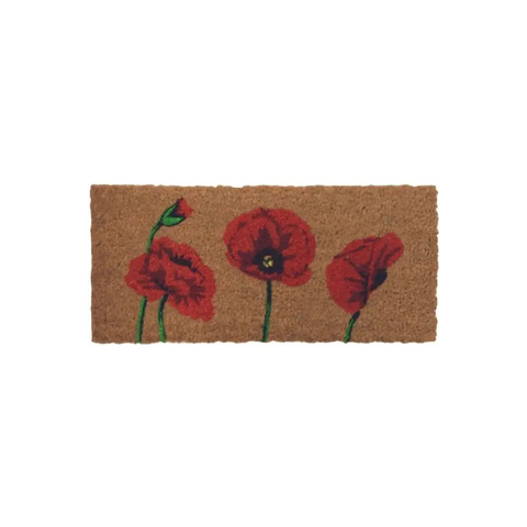 Derby Doormat Insert (23X53cm) without Surround (45X75cm) | 136 - Insert Poppies - Doormat