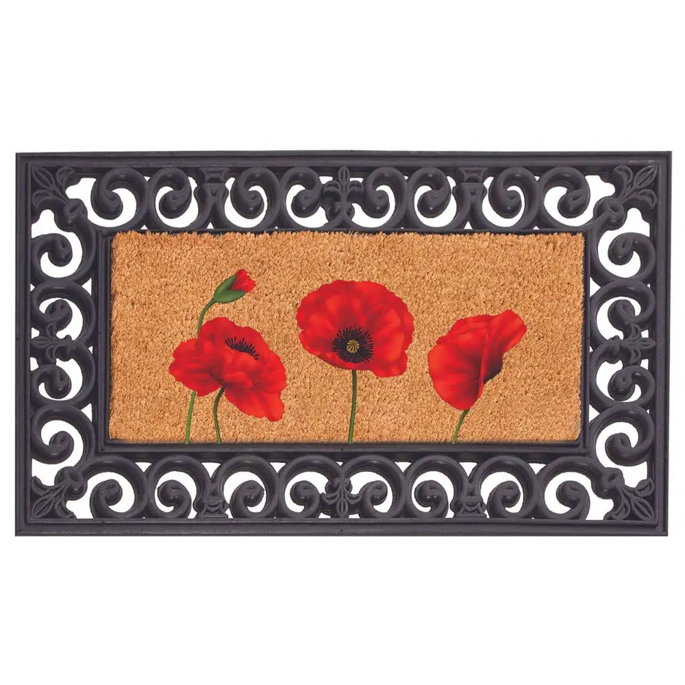 Derby Doormat Surround 45X75cm | 137 - Insert Poppies - Doormat