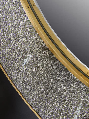 Deruta Grey Shagreen Effect Wall Mirror