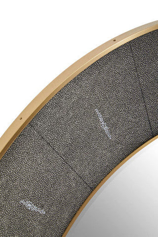 Deruta Grey Shagreen Effect Wall Mirror