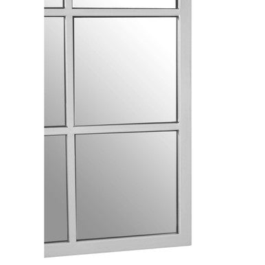 Descartes Silver Grid Frame Wall Mirror
