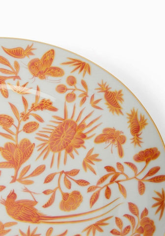 Sacred Bird and Butterfly Mottahedeh Archival Revival Dessert Plates  - Set of 4