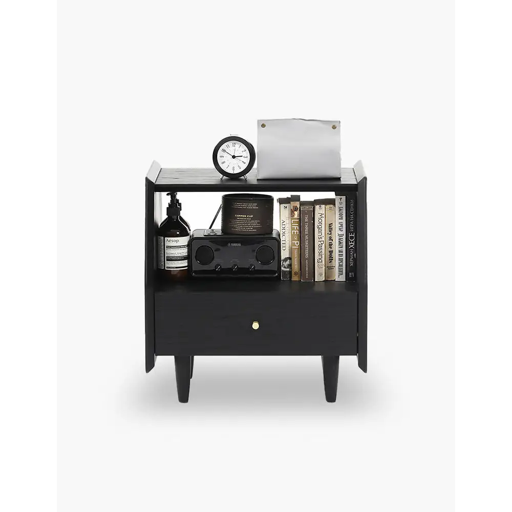 Devin Bedside Table, Solid Wood｜ DC Concept