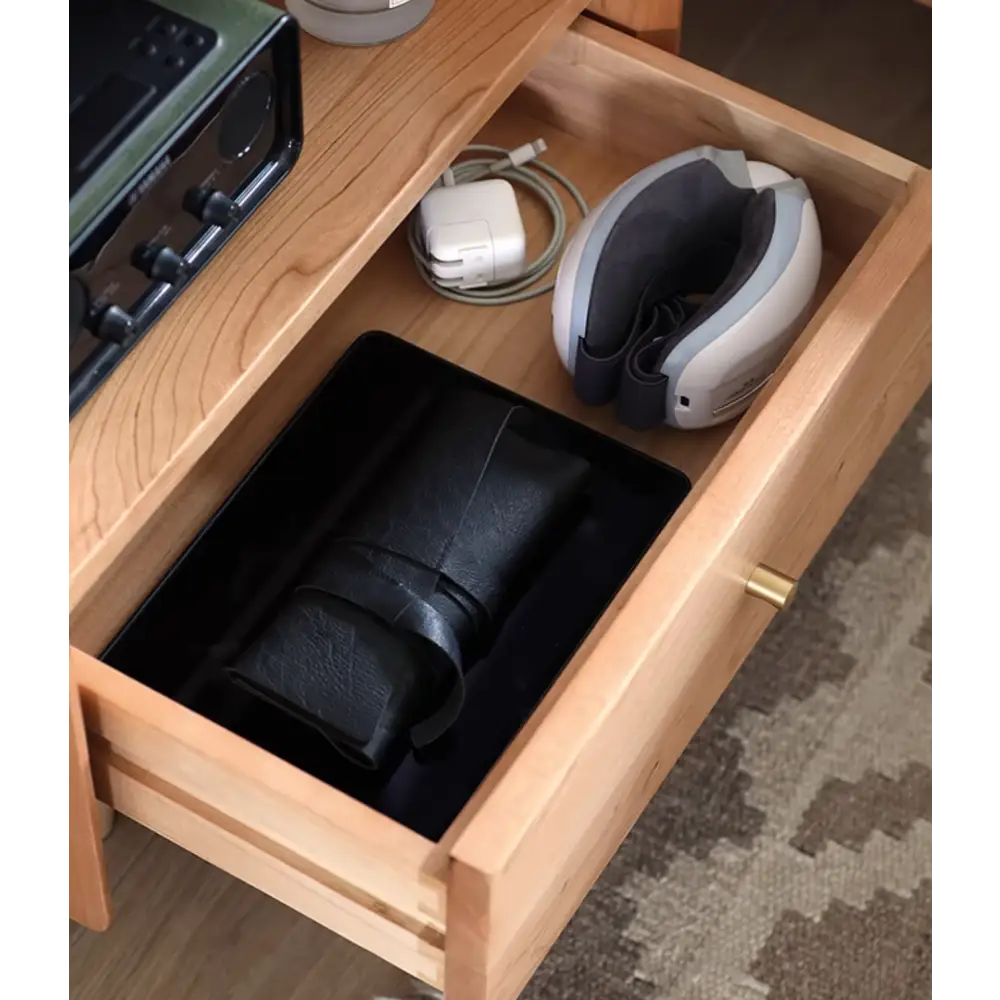 Devin Bedside Table, Solid Wood｜ DC Concept