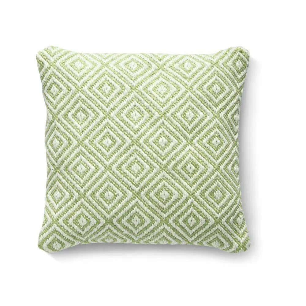 Diamond Design Woven Cushion 45x45 cm - Green - Home Accessories