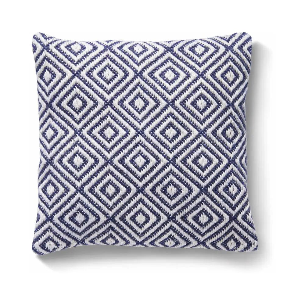 Diamond Design Woven Cushion 45x45 cm - Navy - Home Accessories
