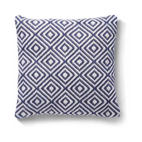 Diamond Design Woven Cushion 45x45 cm - Navy - Home Accessories