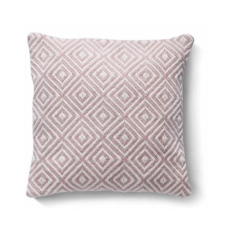 Diamond Design Woven Cushion 45x45 cm - Rose - Home Accessories