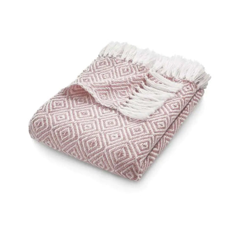 Diamond Design Woven Throw 130X180 cm - Rose - Home Accessories