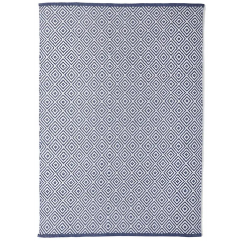 Diamond Navy Hand-woven Rug - Rugs