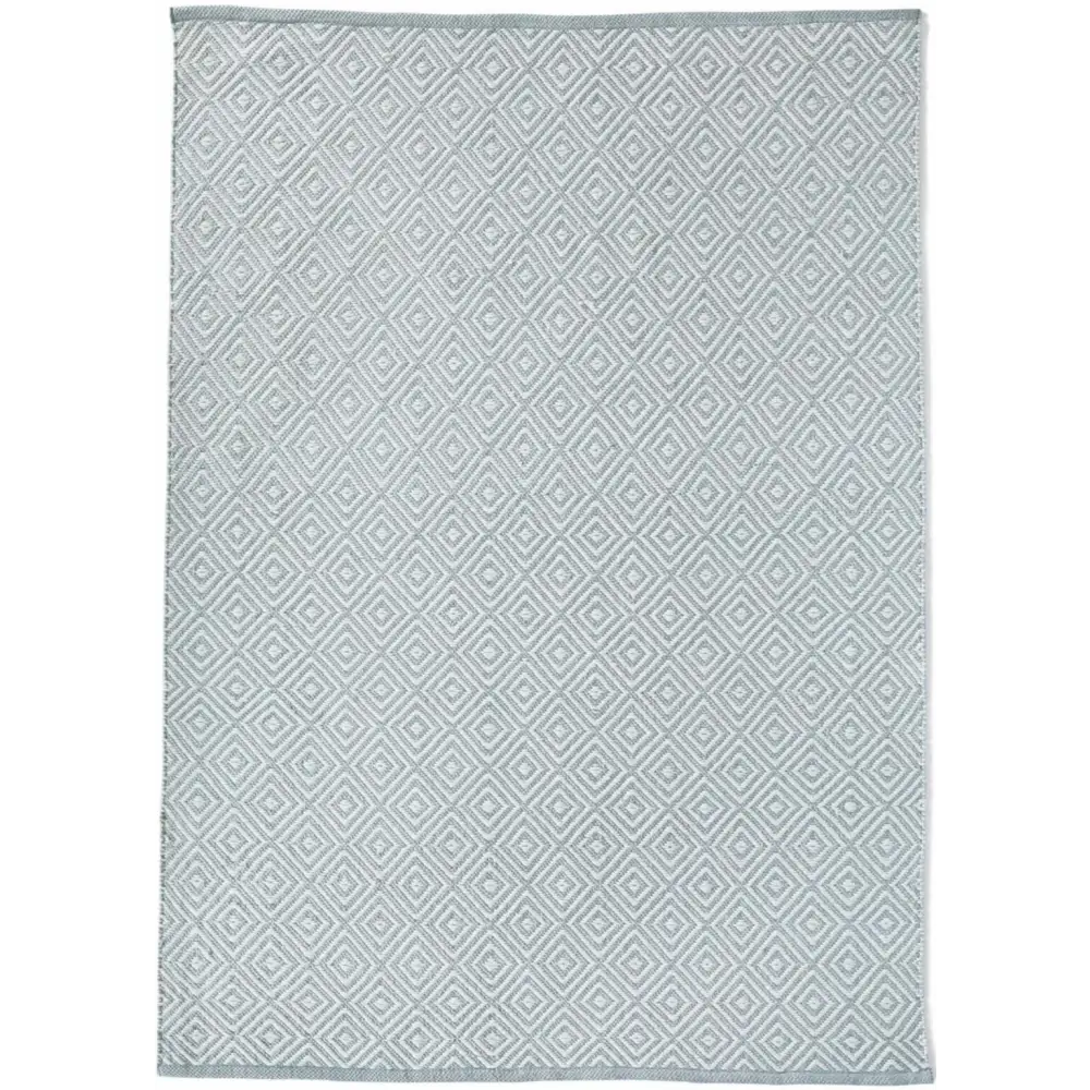 Diamond Sky Blue Hand-woven Rug - Rugs