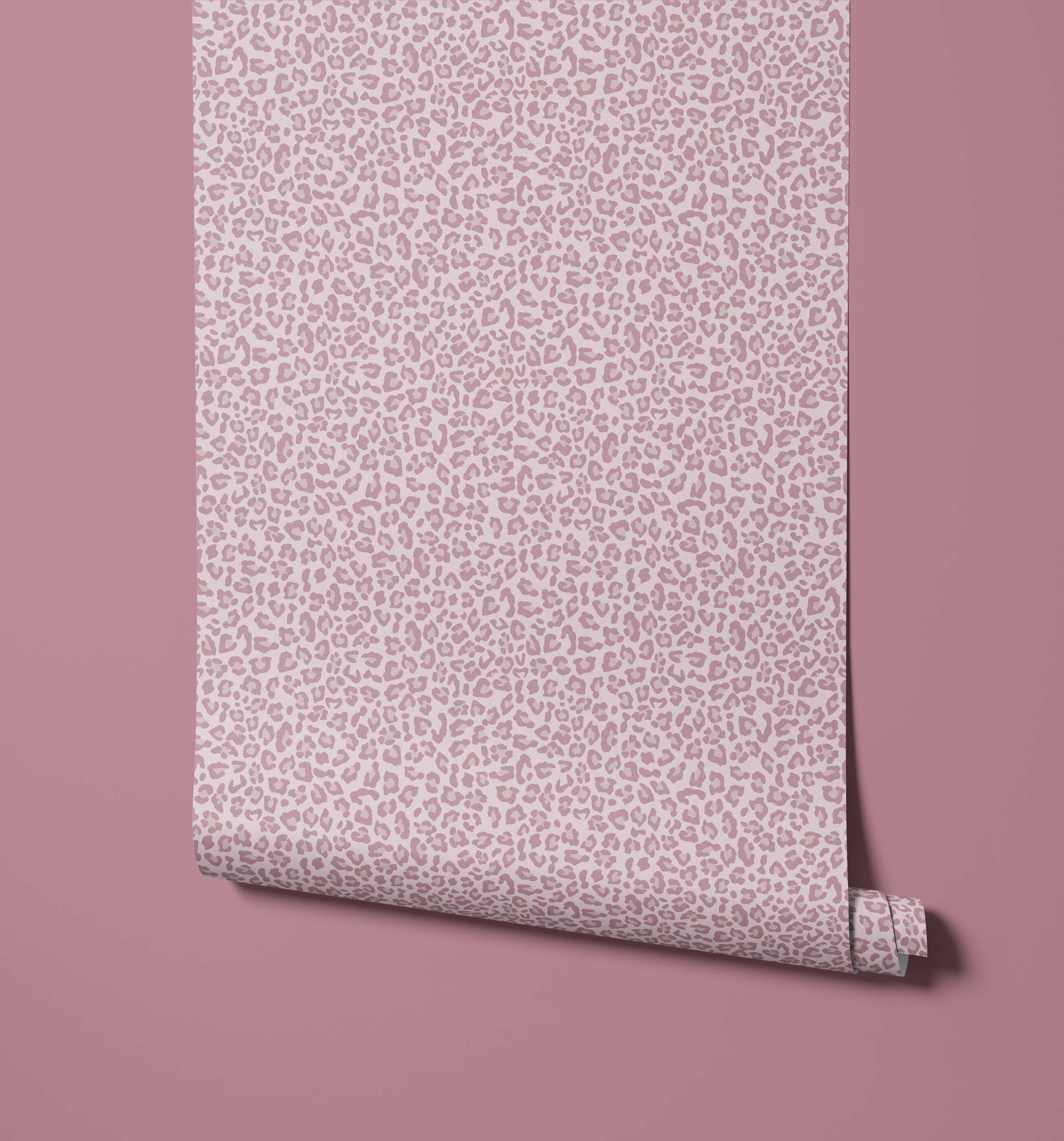 Diego soft pink leopard print wallpaper roll with subtle elegant pattern and visual texture for stylish wall decor