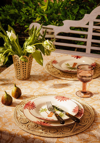 Arabella Dinner Plate, Green Palm Tree