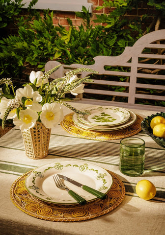 Cara Shell Dinner Plate, Green