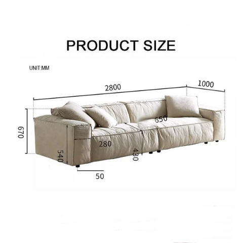 Dino Three Seater Sofa, Cotton Linen