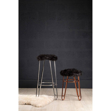 District Black Bar Stool