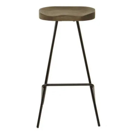 District Elm Wood Bar Stool - bar-furniture