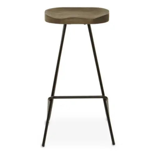 District Elm Wood Bar Stool - bar-furniture