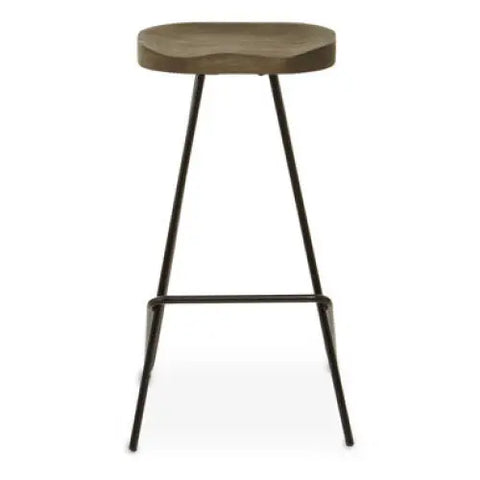 District Elm Wood Bar Stool - bar-furniture