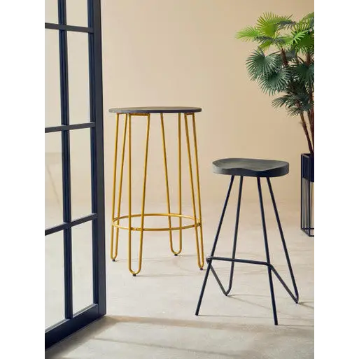 District Elm Wood Bar Stool - bar-furniture