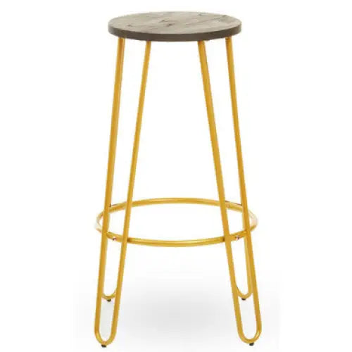 District Gold Finish Metal Frame Bar Stool - bar-furniture