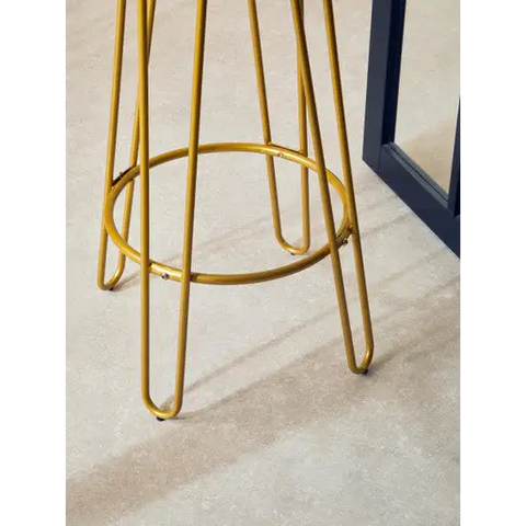District Gold Finish Metal Frame Bar Stool - bar-furniture