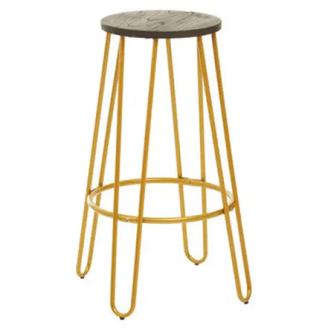 District Gold Finish Metal Frame Bar Stool - bar-furniture