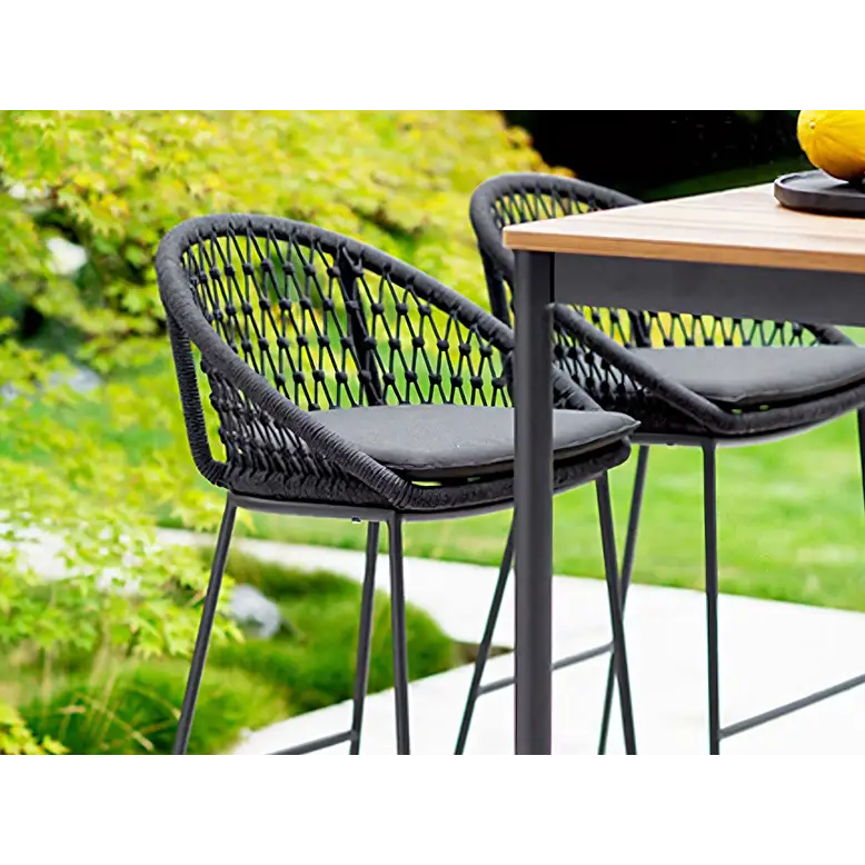 Dmitry Outdoor Garden Table and bar Stool Set