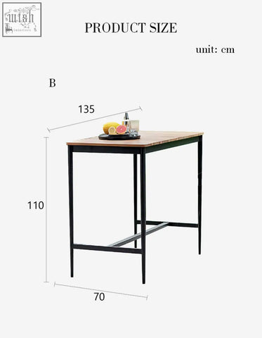 Black metal frame garden table with light wood top 135 cm wide dmitry outdoor garden table set