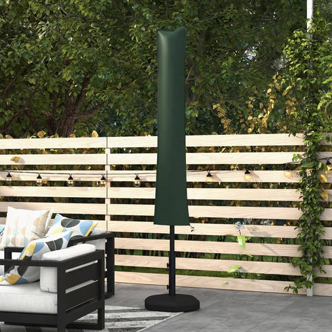Outsunny Parasol Cover, Cantilever Umbrella Cover for 2-3.5 m Parasols, Banana Umbrella Protector with Zipper, Green