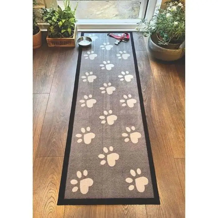 Dog Themed Washable Mat and Runner - Big Paws / 50X150 cm - Doormat