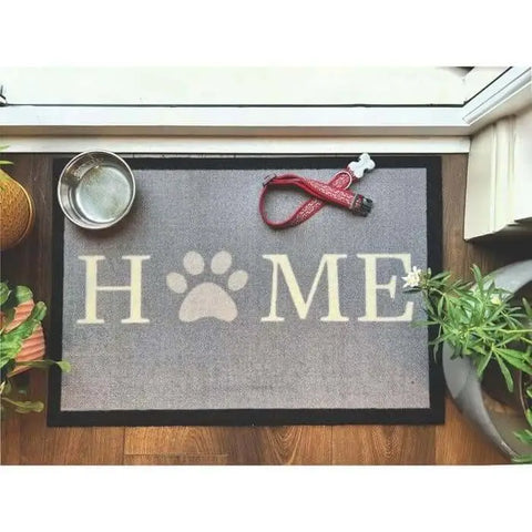 Dog Themed Washable Mat and Runner - Home Paw / 50X75 cm - Doormat