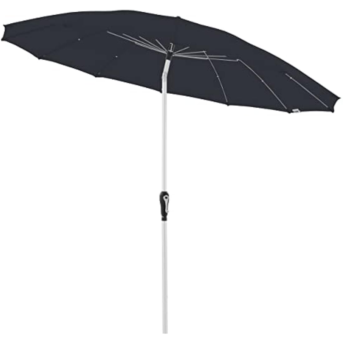 Black doppler asia look sl-az crank umbrella with aluminium crank pole and anthracite rain-repellent canopy