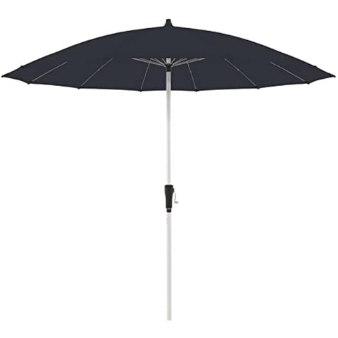 A sleek anthracite doppler asia look crank umbrella with aluminium crank pole and uv protection 50 plus canopy
