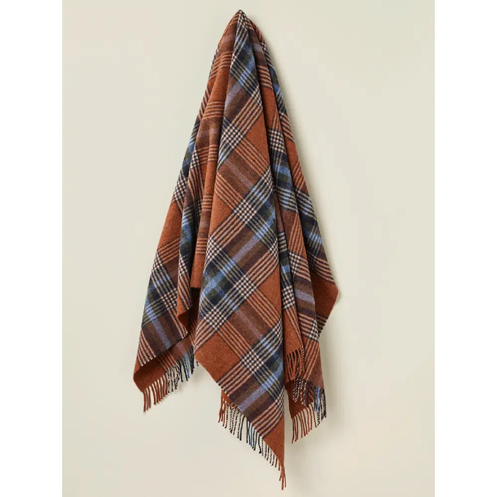 Dorset Shetland Pure New Wool Throw - Rust - Throws & Blankets