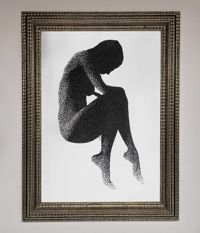 Dotted Figure Framed Poster