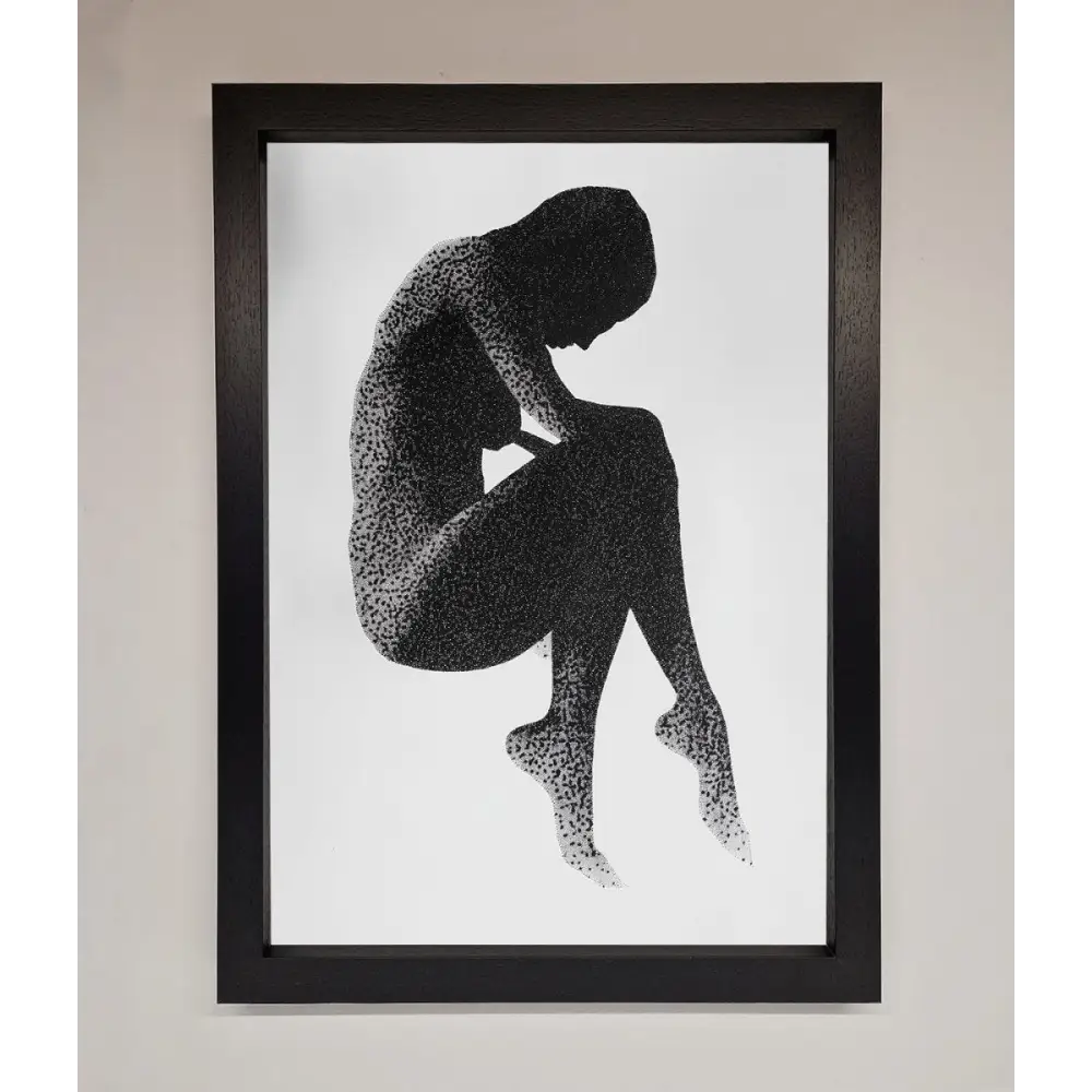 Dotted Figure Framed Poster - A3 (29.7 x 42 cm) / Black - Framed Print