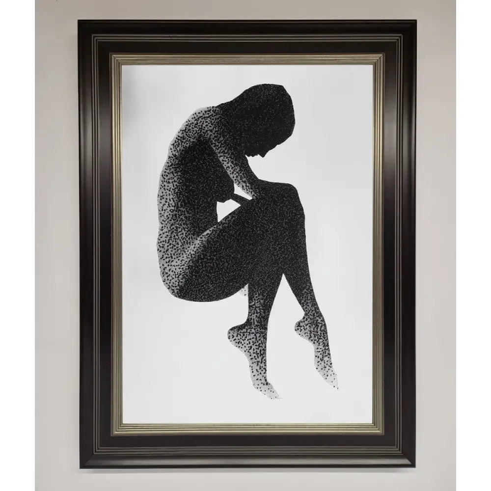 Dotted Figure Framed Poster - A3 (29.7 x 42 cm) / Black Silver - Framed Print