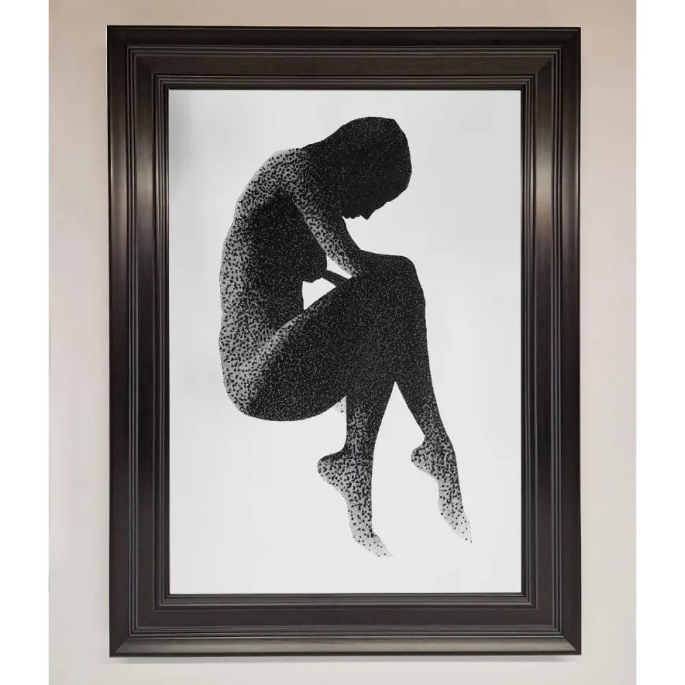 Dotted Figure Framed Poster - A3 (29.7 x 42 cm) / Matt Black - Framed Print