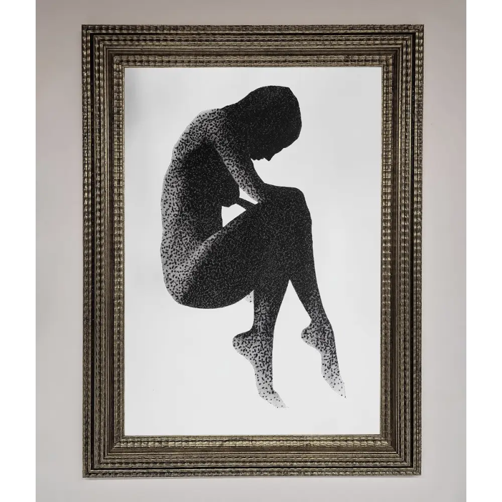 Dotted Figure Framed Poster - A3 (29.7 x 42 cm) / Ornate Silver - Framed Print